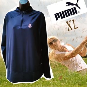 Puma ¼ Zip Size Extra Large Women's Lightweight Jacket Cohasse Country Club EUC